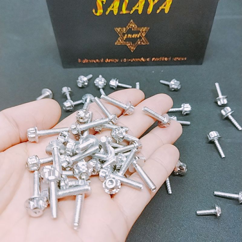 Ốc salaya 4li15  5li15 đầu trụ bắt dàn áo xe máy nắp dầu xe
