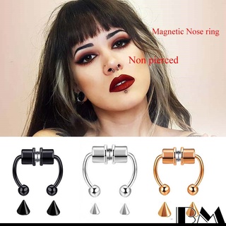 Khuyên mũi giả thép không gỉ 316L có nam châm tùy chọn màu sắc