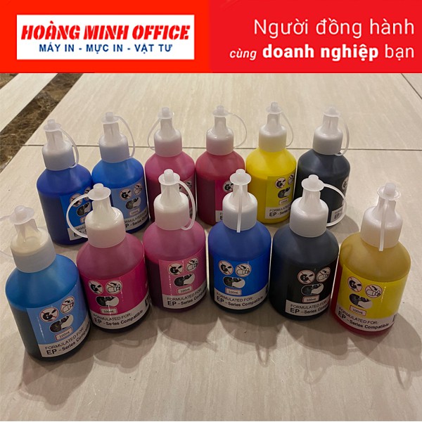 Bộ mực Nước in màu Epson Dye 6 màu | Cho máy Epson (100ml) ( ĐẶT COMBO 4 MÀU SIÊU ƯU ĐÃI )