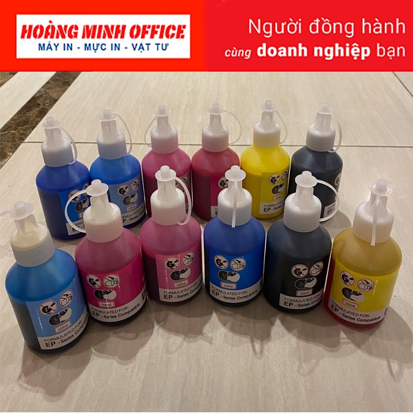 Bộ mực in màu Epson Dye UV 6 màu| Cho máy Epson (100ml)  ( ĐẶT COMBO 4 MÀU SIÊU ƯU ĐÃI )