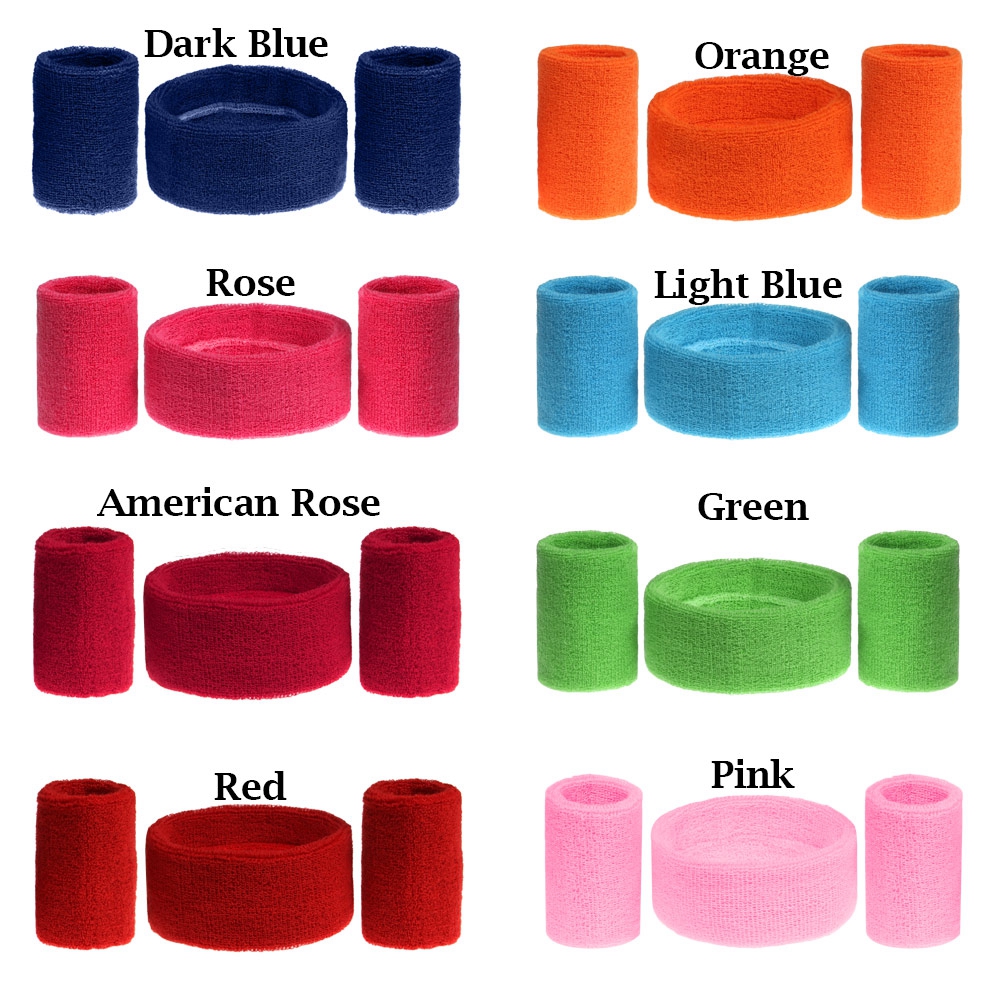 Bộ 3 Băng Đô Cotton Đeo Đầu Thấm Mồ Hôi Dùng Khi Chơi Thể Thao Bóng Rổ/Tập Gym