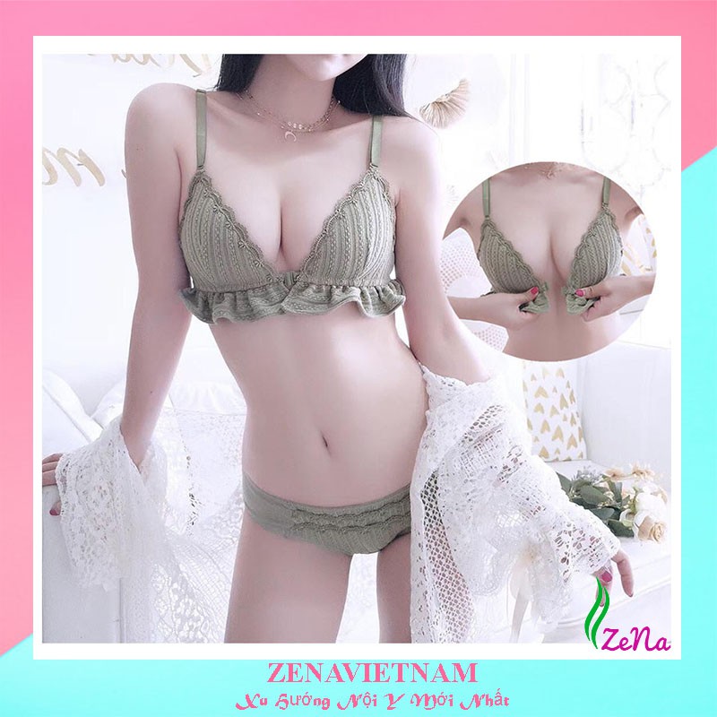 Bộ Đồ Lót Thổ Cẩm Cài Trước Siêu Đẹp Mẫu Mới ZE057