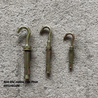Nở móc sắt 6-8-10 bắt vào tường thay cho nở nhựa, có kèm bulong để siết
