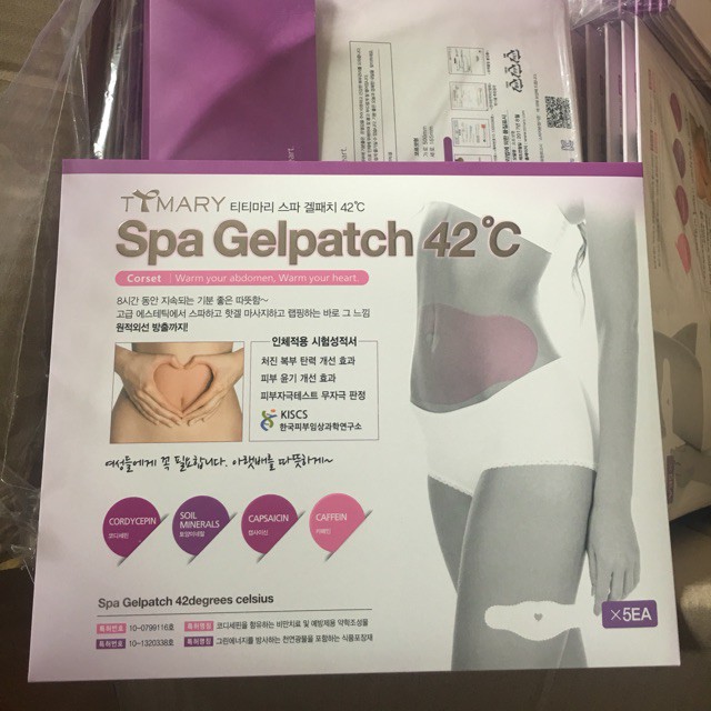 Miếng dán giảm mỡ bụng 42 độ C Spa Gelpatch( full hộp 5 miếng)