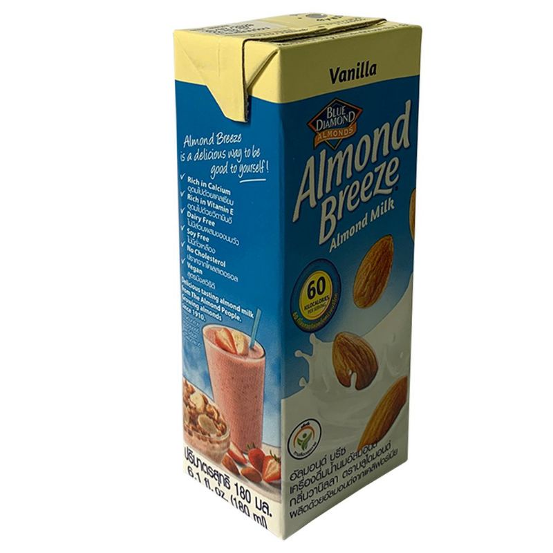 Sữa hạt hạnh nhân ALMOND BREEZE VANILLA (lốc 3 hộp 180ml