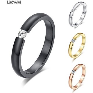 Nhẫn Titan đính đá đơn giản ( Size US 6 đến 12 )