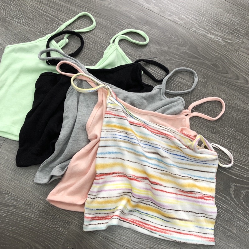 Áo Hai Dây Croptop Dệt Kim • Storenyy