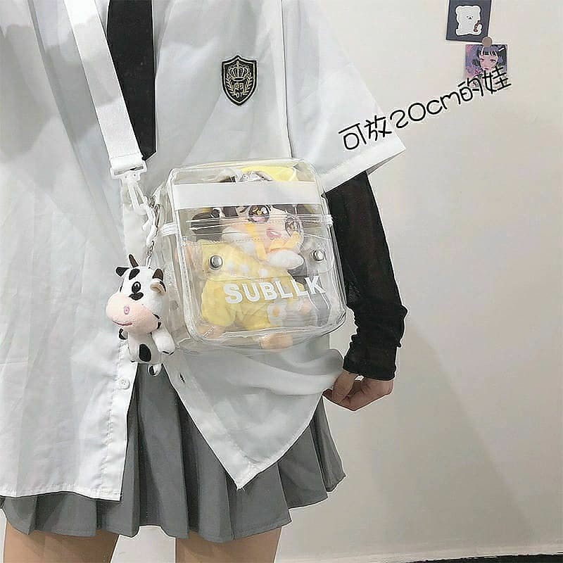 Túi đeo chéo nhựa PVC trong suốt kiểu dáng Unisex hiện đại | BigBuy360 - bigbuy360.vn