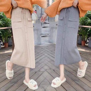 chân váy len chọn live 300g