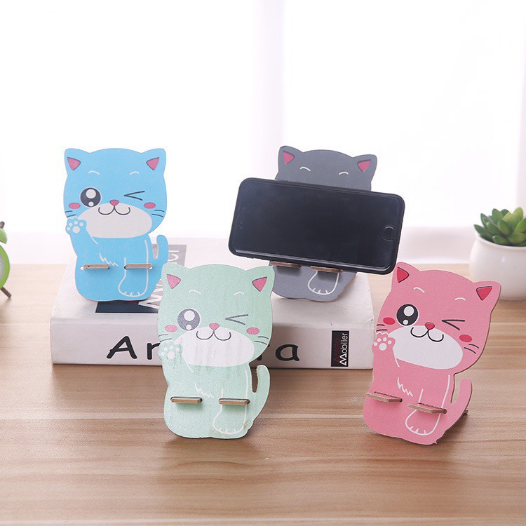 Giá Đỡ Điện Thoại Hình Thú Bằng Gỗ Siêu Cute-W64-E08T1