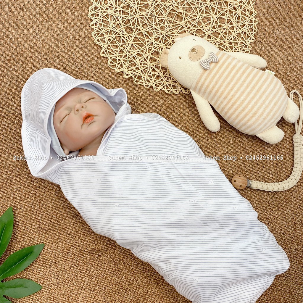 Ủ Choàng Mio - Chất Liệu Cotton Mỏng Cho Bé Sơ Sinh Đên 6 Tháng