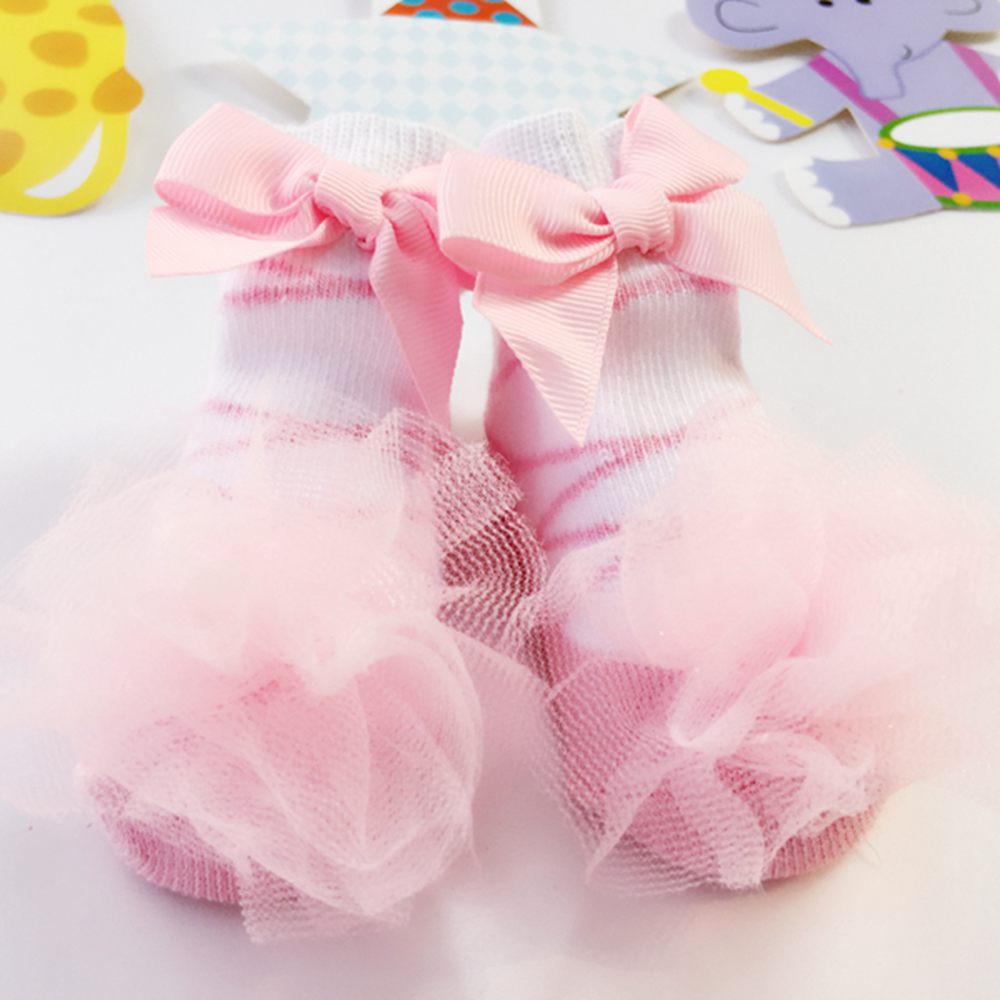 Vớ Sanlutoz Màu Hồng Phong Cách Công Chúa Dễ Thương Dành Cho Bé Gái
