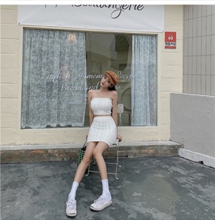 Set áo ống chân váy len ôm body