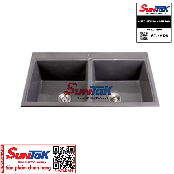 CHẬU RỬA CHÉN ĐÁ NHÂN TẠO SUNTAK ST-15CĐ