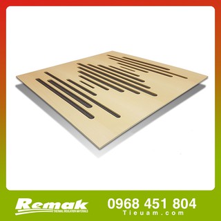 Gỗ tiêu âm Kiểu Slot kt 60x60 Tấm gỗ tiêu âm Soi rãnh