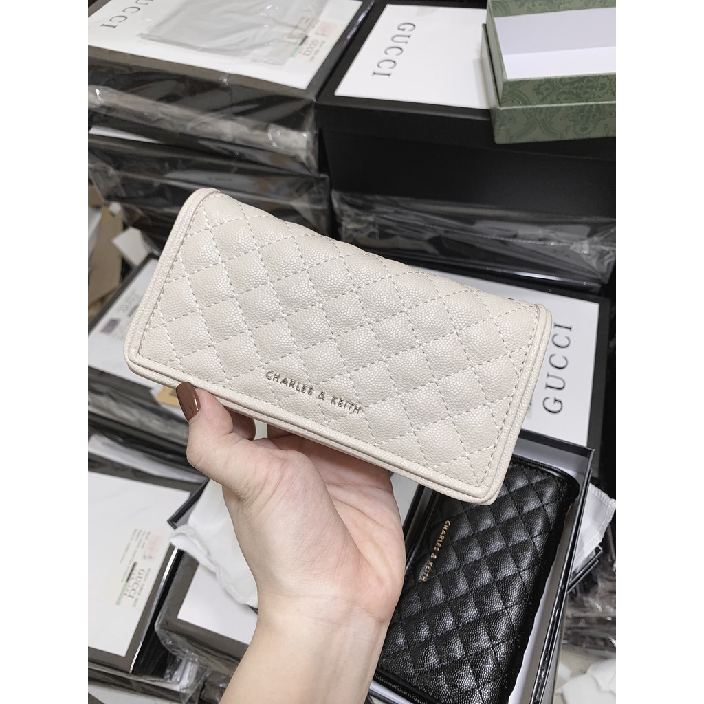 Túi CNK Da Chần Trám Kèm Dây Xích Size 18