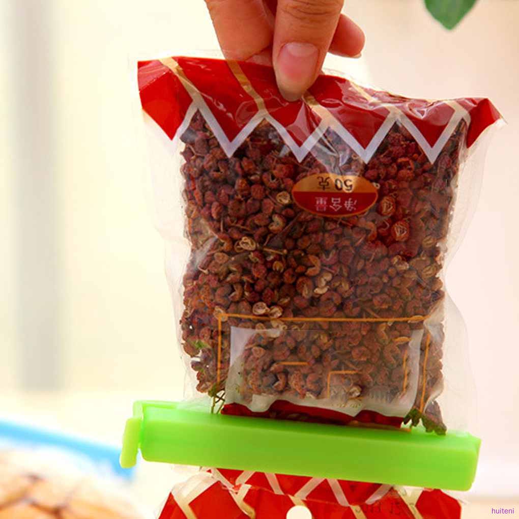 Set 10 kẹp miệng túi thực phẩm bằng nhựa màu sắc ngẫu nhiên tiện lợi
