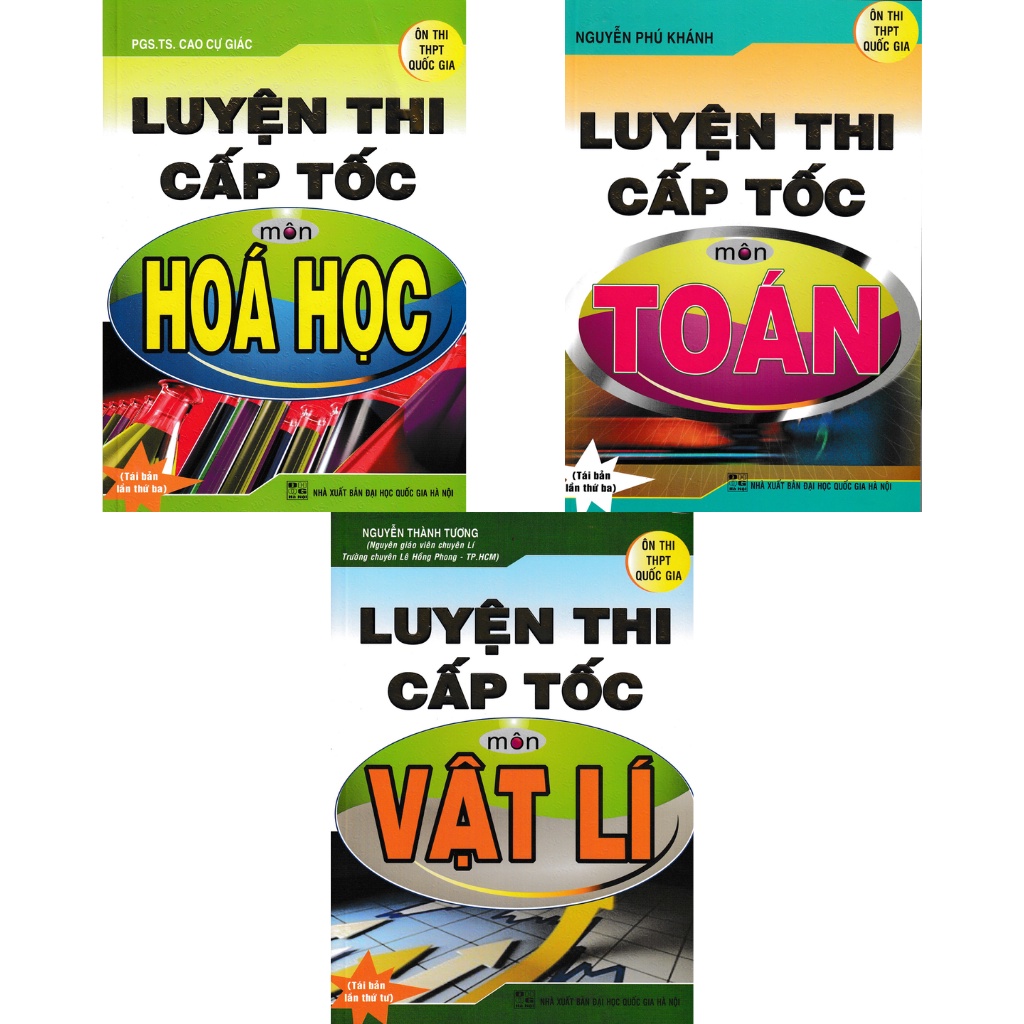 Sách - Luyện Thi Cấp Tốc Môn Toán , Vật Lí , Hóa Học