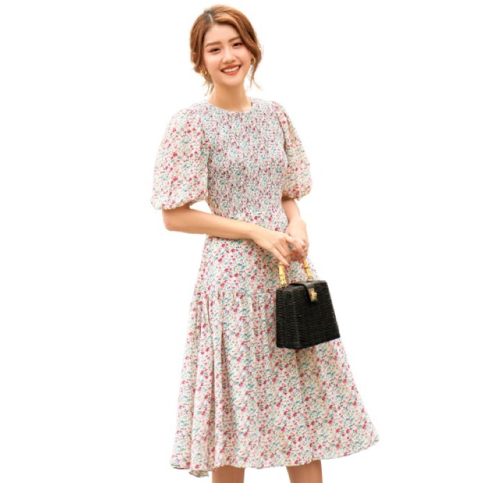 OLV - Đầm Shirring Chest in Liti Fleur | BigBuy360 - bigbuy360.vn