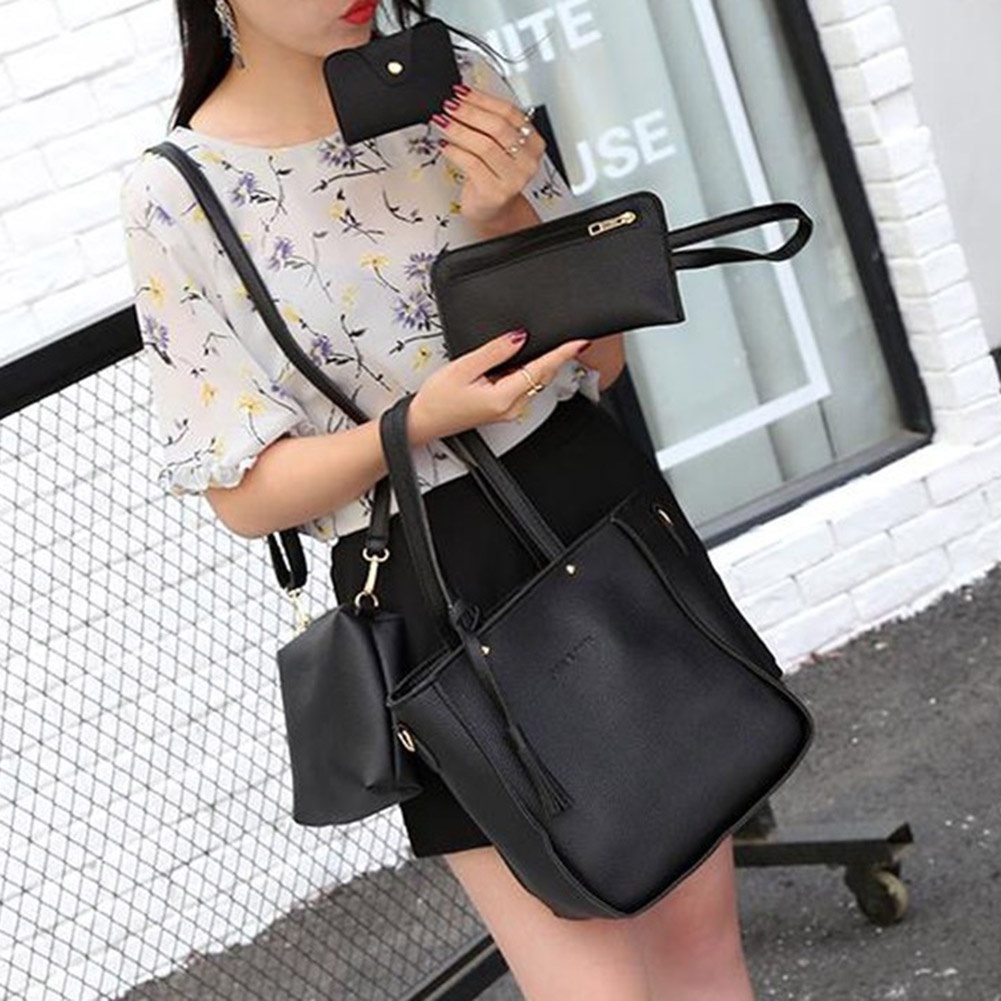 Bộ 4 túi xách + ví thanh lịch cho nữ