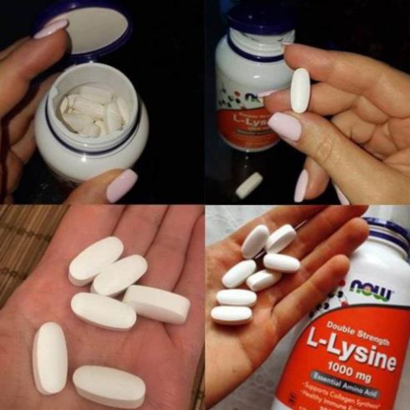 Viên / Bột Uống Tăng Sản Sinh Collagen, Ngừa Mụn Rộp L- Lysine 500mg -1000mg Now