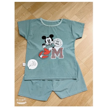 Bộ Cộc Tay hoạ tiết micky cực xinh Chất Thun Lạnh Cho Bé Trai Bé Gái, Bộ Hè Cho Bé trai, bé gái