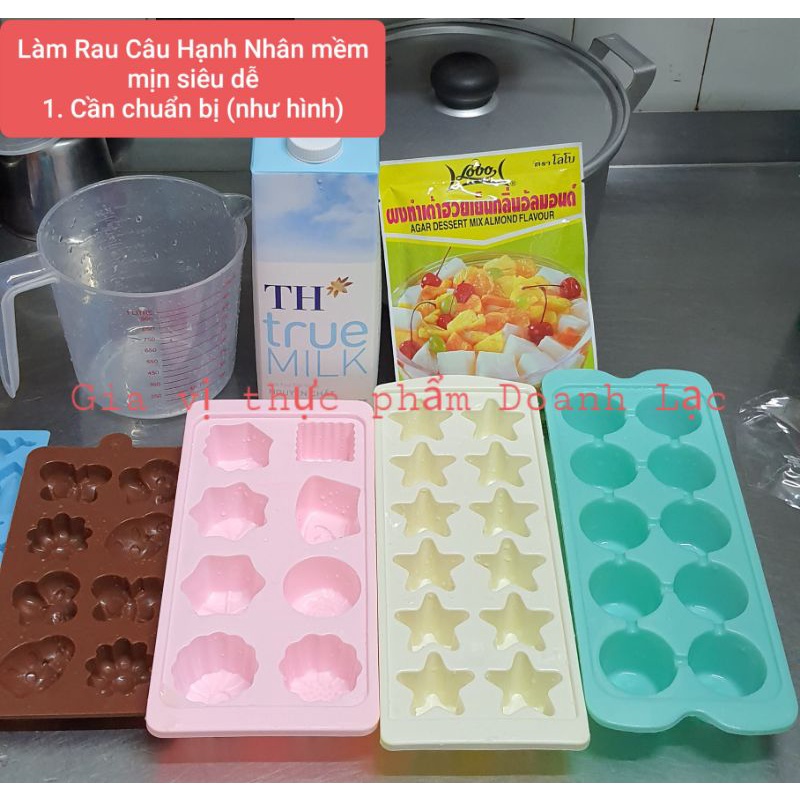 Gói Bột rau câu Hạnh Nhân Lobo Thái 130gr. Tàu hủ mềm mịn thơm béo. Topping trà sữa, chè khúc bạch 💯chính hãng
