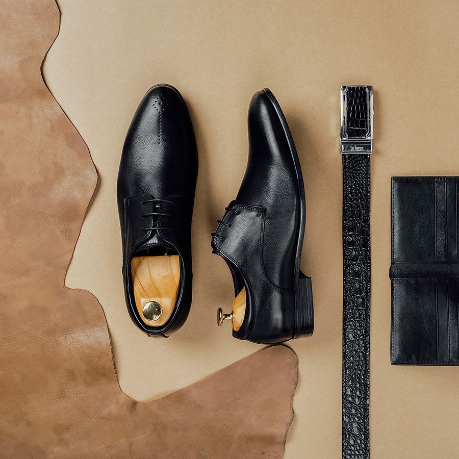 Giày Tây Nam LAFORCE Công Sở Basic GNLA9636-119-D Tặng Tất Nam Cao Cấp