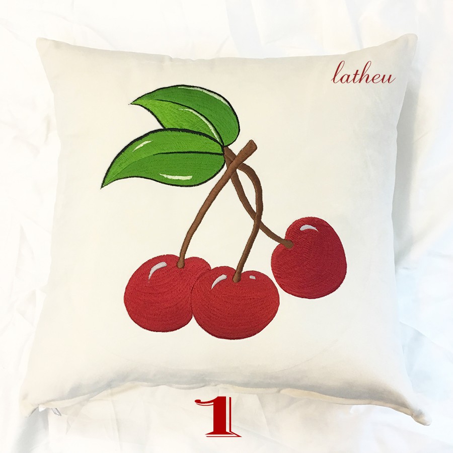 Gối tựa sofa trang trí (vỏ gối chưa kèm ruột) - Cherry