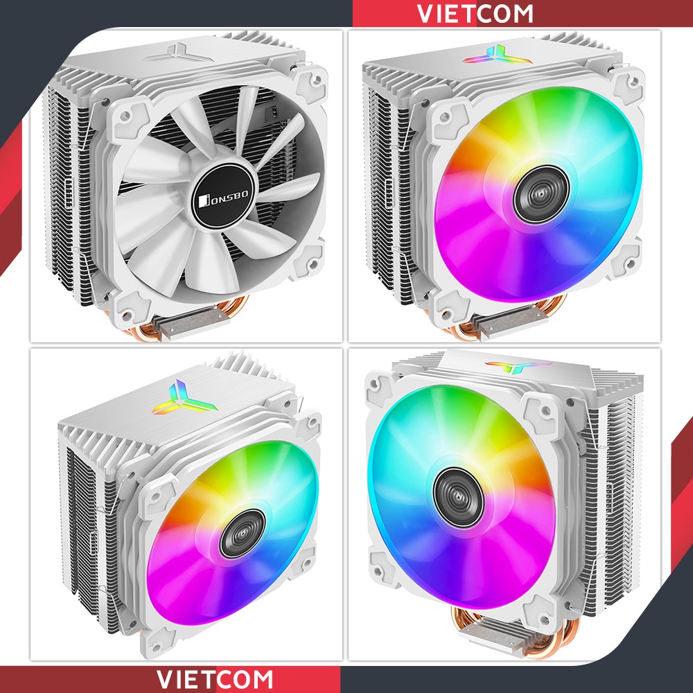 Quạt Tản Nhiệt CPU Jonsbo CR1000 White Led RGB Auto - Tặng kèm keo tản nhiệt