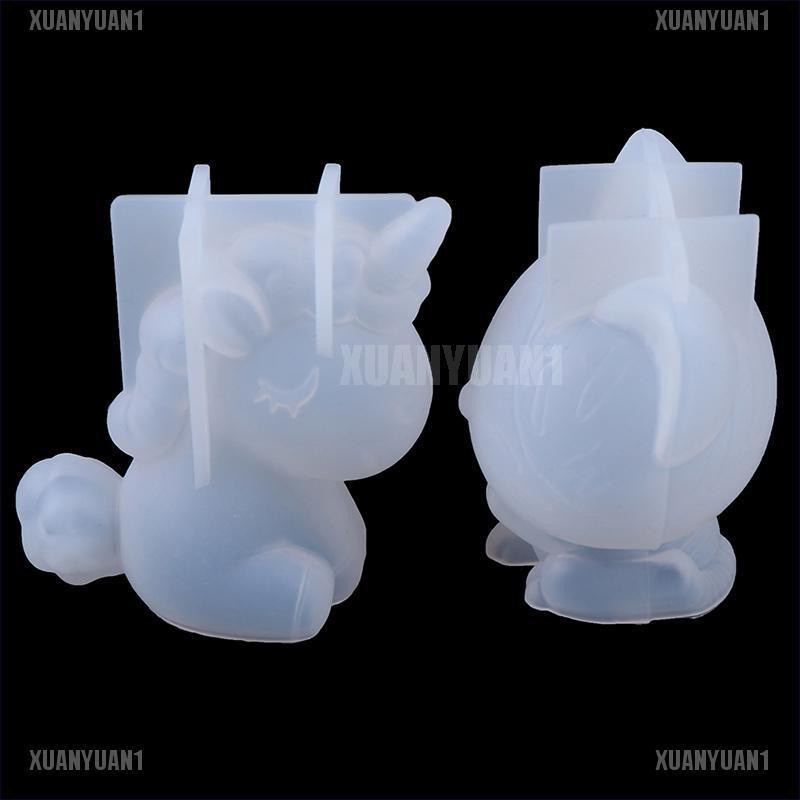 [XUANYUAN1] Khuôn Silicon Trong Suốt Hình Ngựa / Mèo Làm Nến DIY