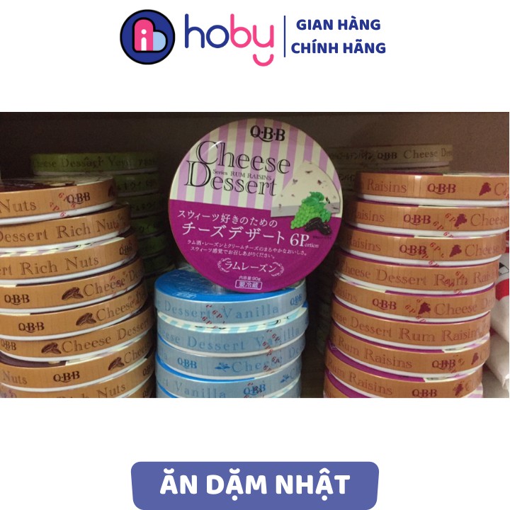 Phô mai QBB nhật 90G cho bé 6 tháng tuổi trở lên  - Phomai tươi tập cho bé ăn dặm cheese dessert 𝗤𝗕𝗕 [HOBY]