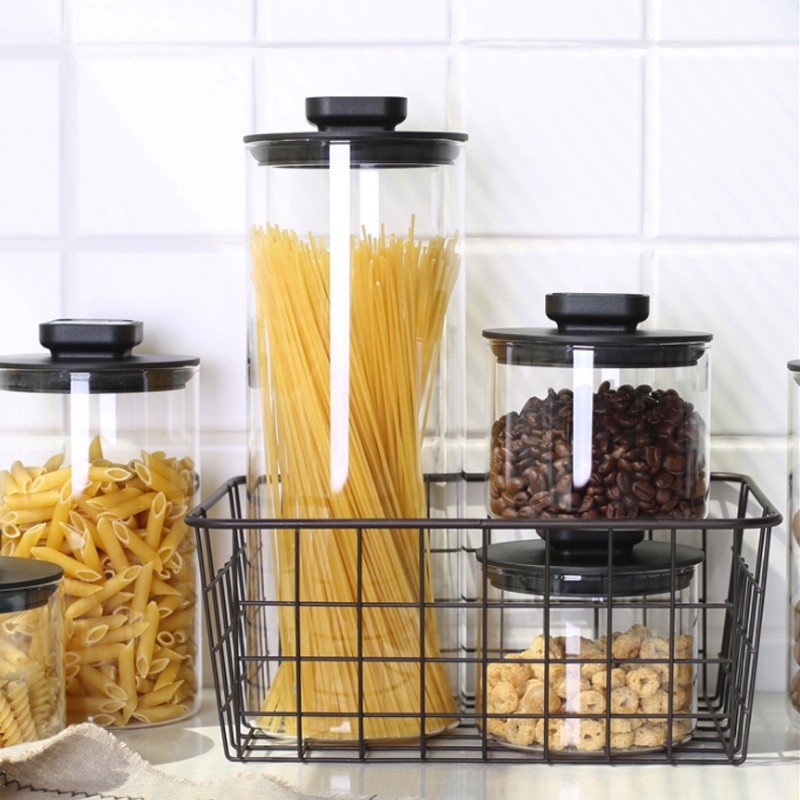 SWEEJAR Hộp đựng bảo quản  bột sữa/thực phẩm bằng thuỷ tinh có nắp đậy an toàn tiện dụng cho nhà bếp