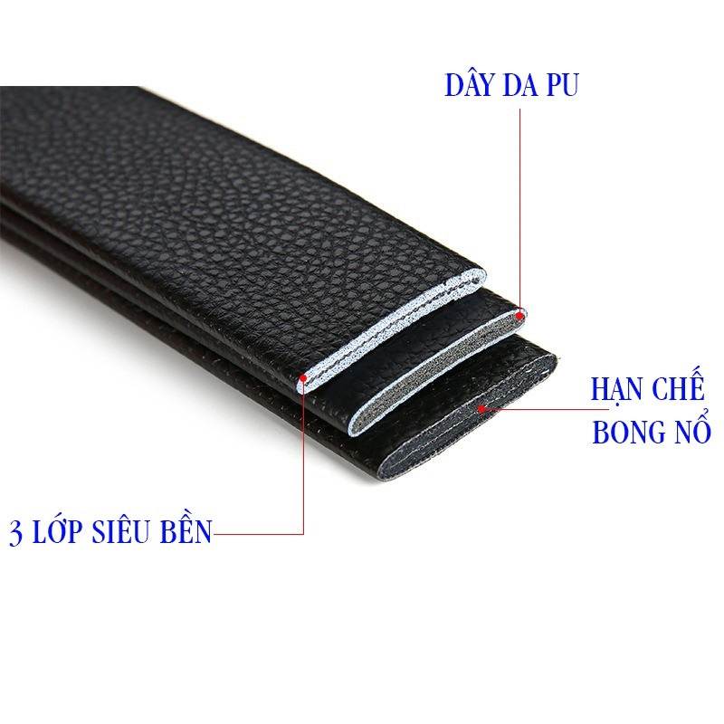 Thắt Lưng Nam Chất Liệu Da Cao Cấp TLK5-01 Khóa Tự Động - Dây Nịt Da Nam Thời Trang Khóa Mặt Đồng Hồ - LeaderMen