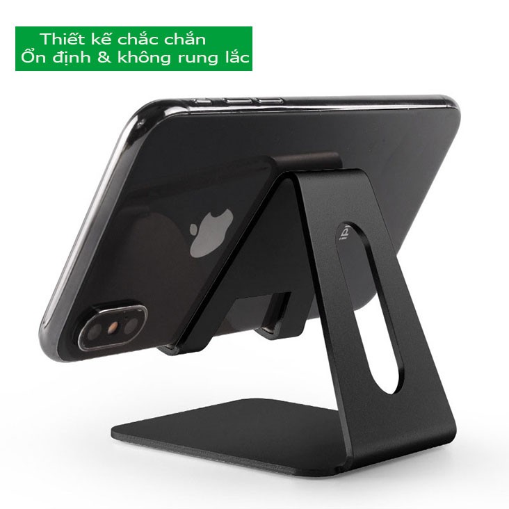 Giá Đỡ Điện Thoại, Máy Tính Bảng, Ipad, Kim Loại Nguyên Khối Để Bàn Tiện Dụng, Gọn gàng, Chắc chắn