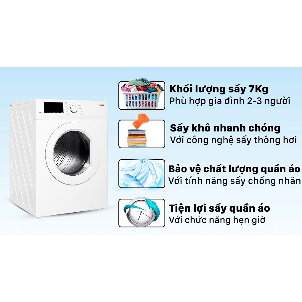 Máy sấy thông hơi Galanz 7 Kg DV-70T5C(W) năm 2021 - Dienmaykhore