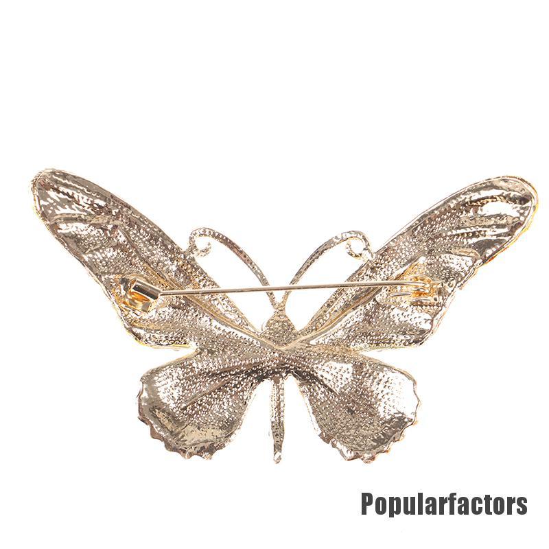 Ghim cài áo hình bướm pha lê nhiều màu sắc làm quà tặng cho nữ