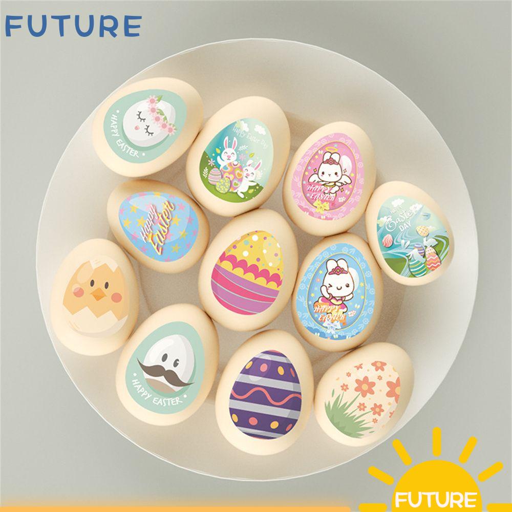 Cuộn 500 Nhãn Dán Trang Trí Bánh Kem In Chữ Happy Easter