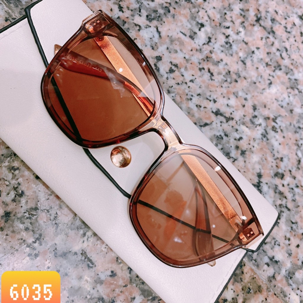 Kính mát nữ thời trang M40 mặt tròn chống nắng kiểu dáng đẹp tặng túi đựng kính và khăn lau