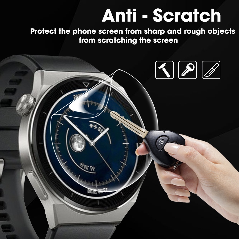 1 Kính Cường Lực 9D Viền TPU Dẻo Bảo Vệ Màn Hình Đồng Hồ Huawei Watch GT3 Pro 43mm 46mm /