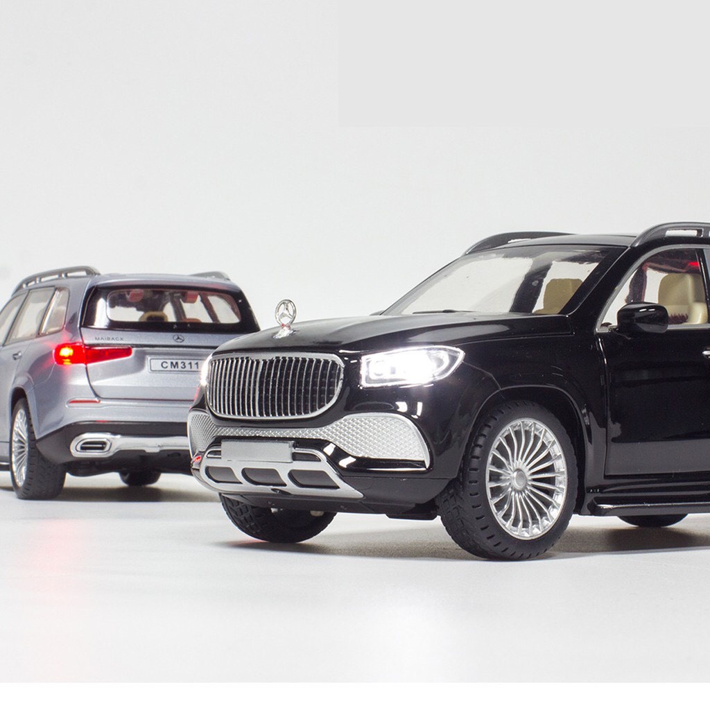 Xe mô hình Mercedes GLS600 tỉ lệ 1:24 hãng Chimei chất liệu kim loại, 3 màu Trắng, Đen, Bạc