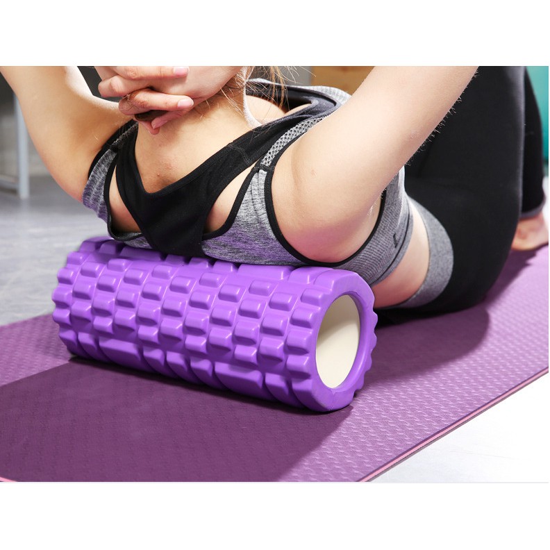 Con Lăn Massage Foam Roller Gai Dẹt 45x14 cm  FREESHIP  Ống Lăn Giãn Cơ Tập Yoga, Gym YO14