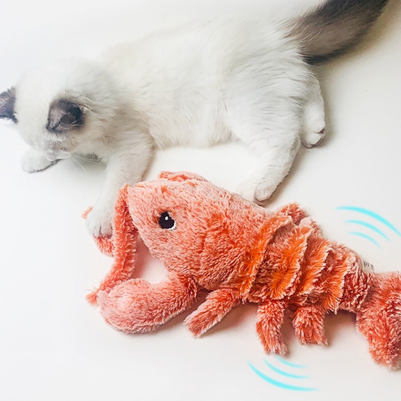 Đồ chơi chó mèo tôm nhảy xả stress KÈM SẠC, tặng thêm canip phê pha BECHON