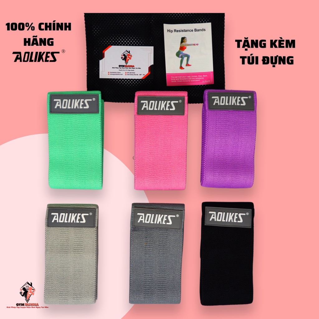 Bộ 03 Dây Kháng Lực Tập Mông, Dây Mini Band Vải Latex Tập Mông AOLIKES, Dây Kháng Lực Vải, Dây Gym Kháng Lực Cao Cấp