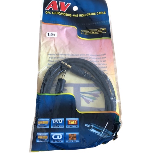 CÁP 2 ĐẦU 3.5 ĐEN 1,5 MÉT