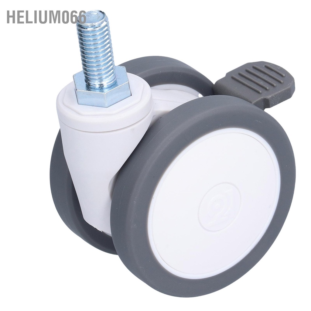 Bánh xe đa năng im lặng Cao su y tế TPR Chủ đề 3in Hợp kim nhôm 75mm M12 Helium066