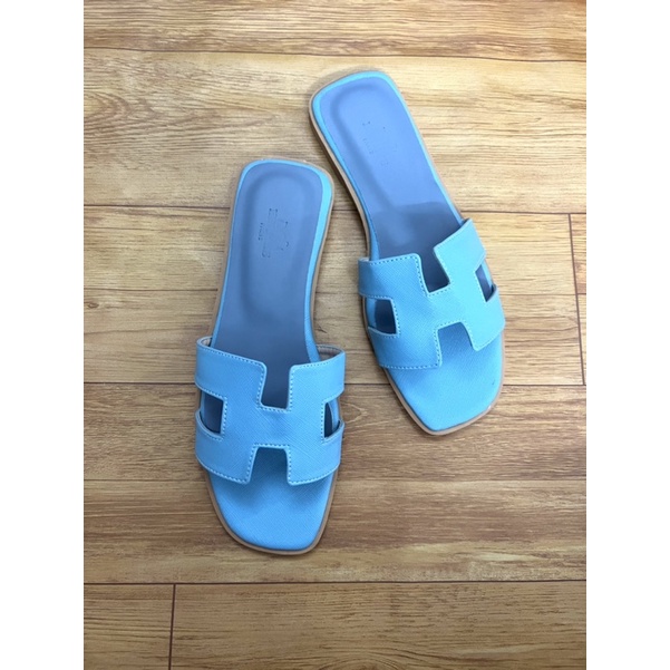 Dép đế bệt HM Xanh nước biển siêu hót, hàng chuẩn đẹp từ phom đến chất hót 2022
