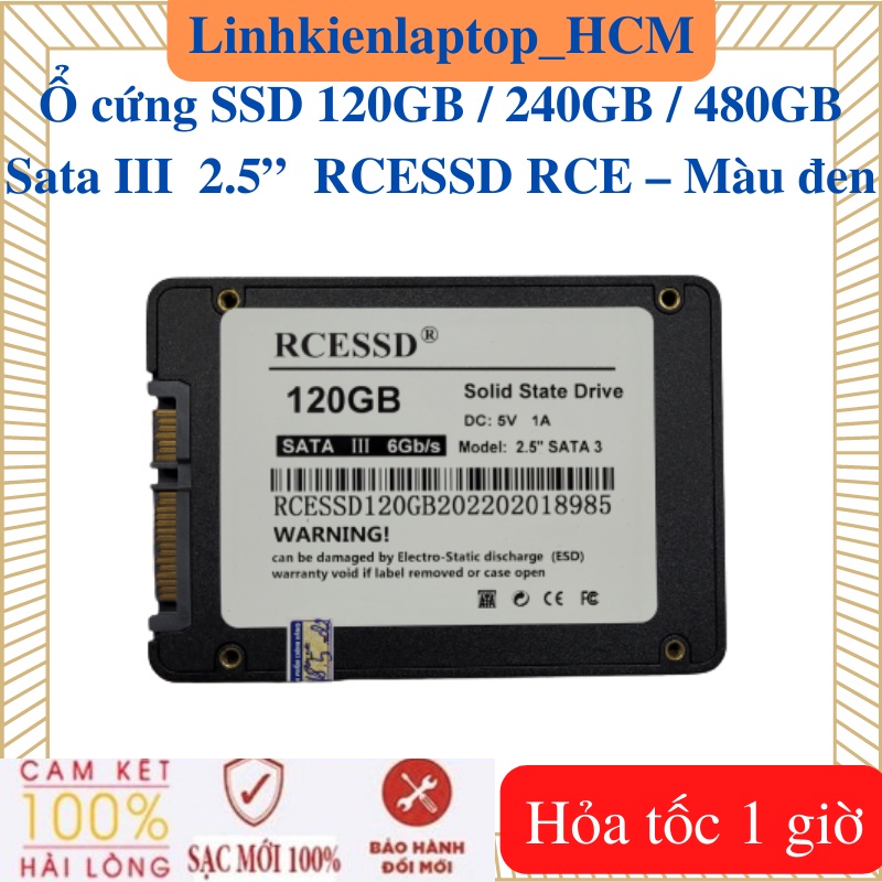 Ổ cứng SSD 120GB / 240GB / 512GB Sata III 2.5” RCESSD RCE – Màu đen