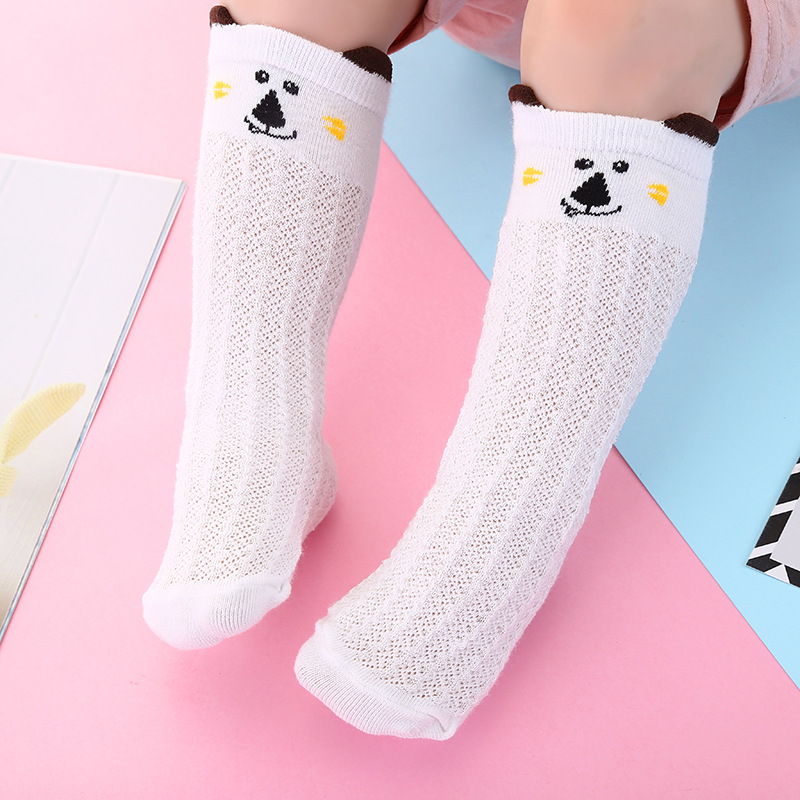 Tất lưới dáng dài chống mũi họa tiết hoạt hình đáng yêu dành cho bé