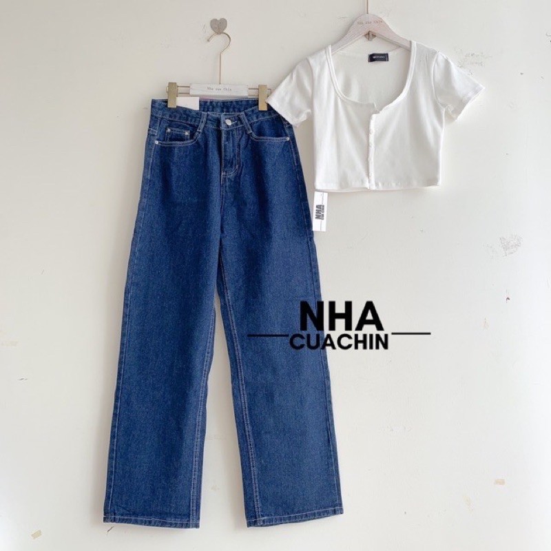 Quần jean chỉ nổi